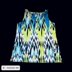 Chico’s Ikat Tank, Size 1 (M), Multi-colored